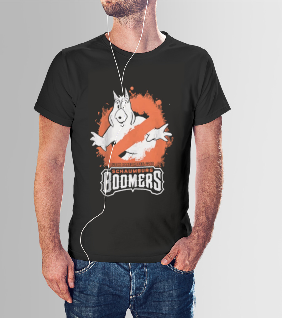 Schaumburg Boomers Bustin Makes Me Feel Good Ghostly T-Shirt