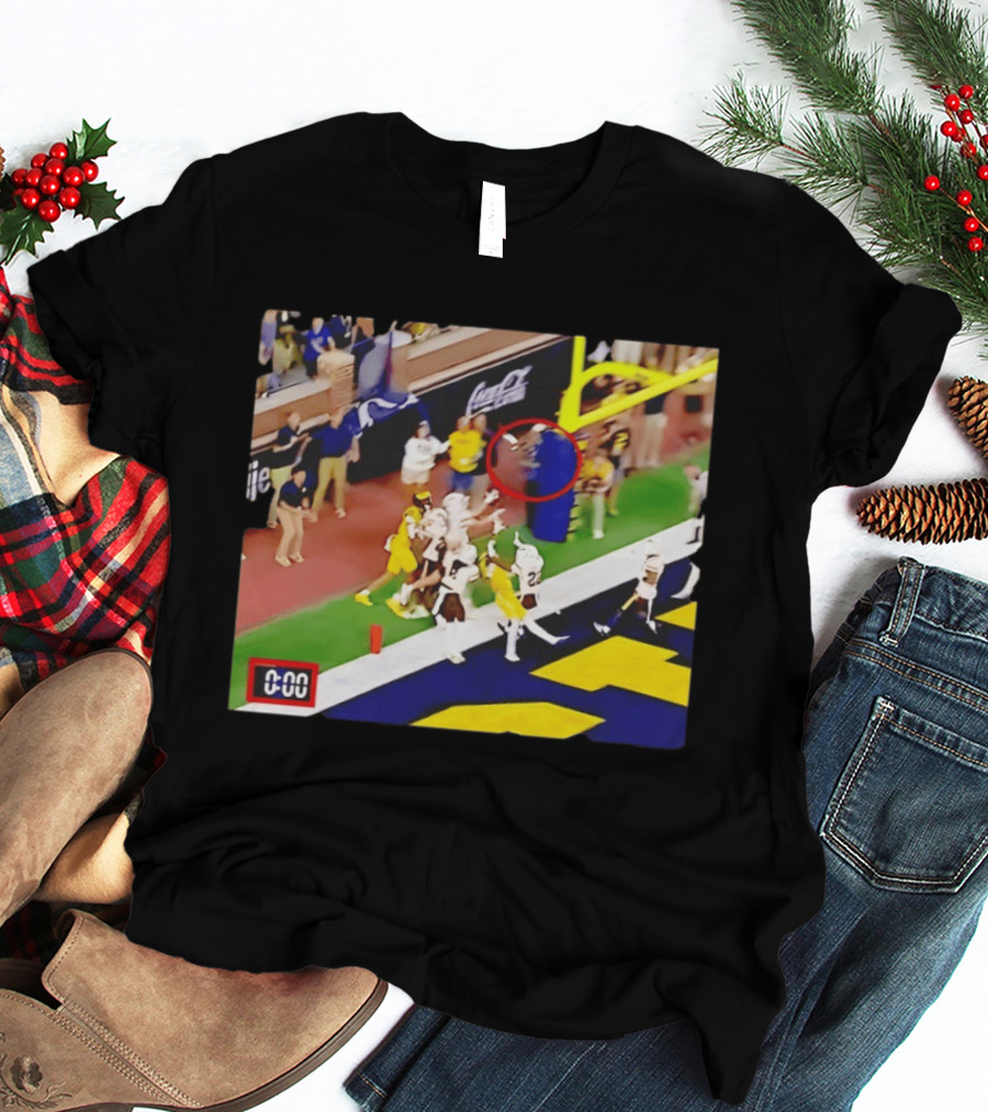 Michigan Vs WSU Match Ending Moment With 0 00 Seconds On T-Shirt