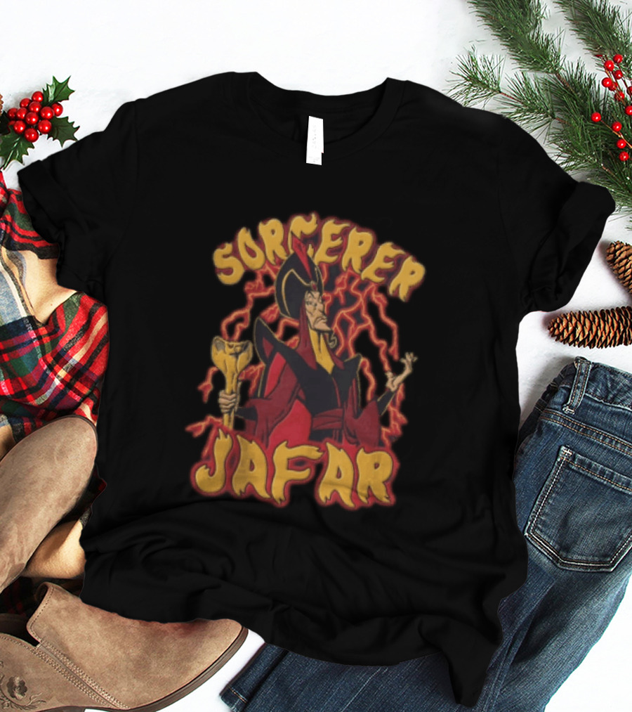 Sorcerer Jafar Aladdin Villain Magic Staff Power T-Shirt