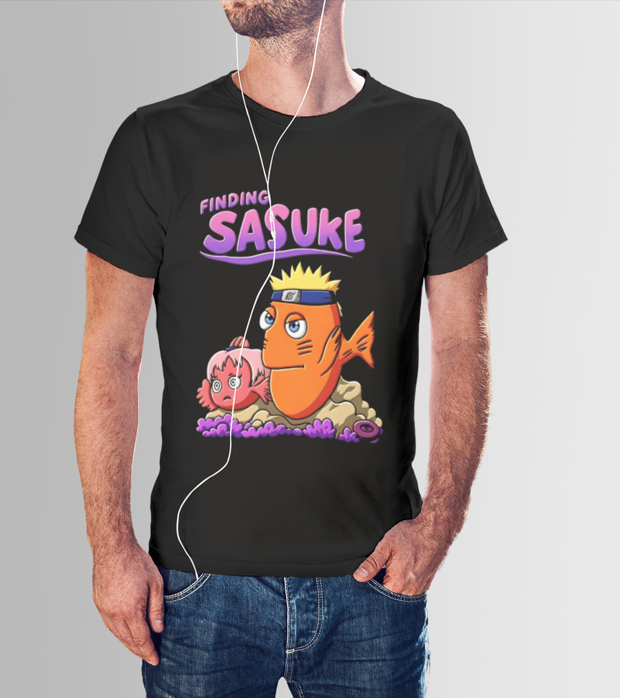 Finding Sasuke Naruto Uzumaki Sakura Haruno Anime Series T-Shirt