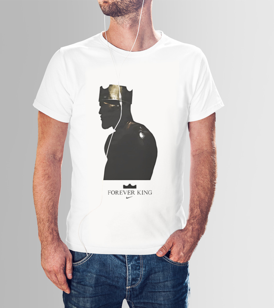 LeBron James Forever King Gold Crown Silhouette Nike T-Shirt