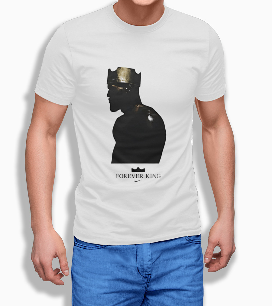 LeBron James Forever King Gold Crown Silhouette Nike T-Shirt