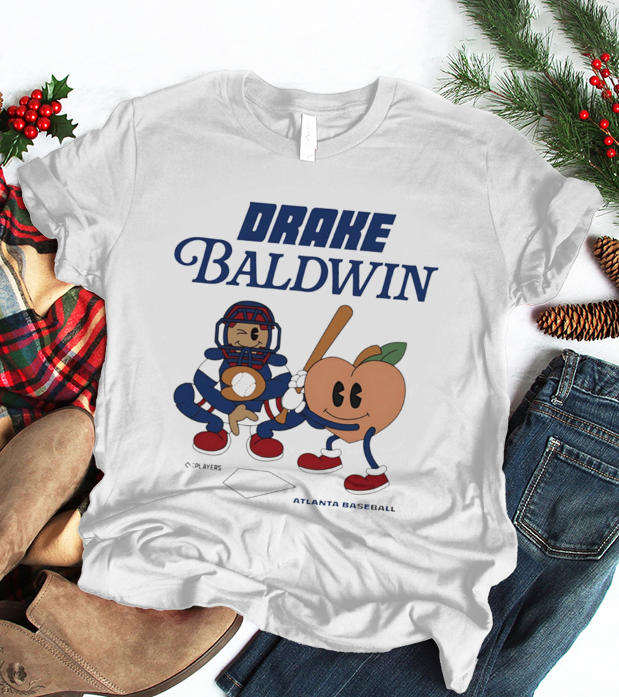 Drake Baldwin Animated Players Atlanta Baseball Peachtree T-Shirt