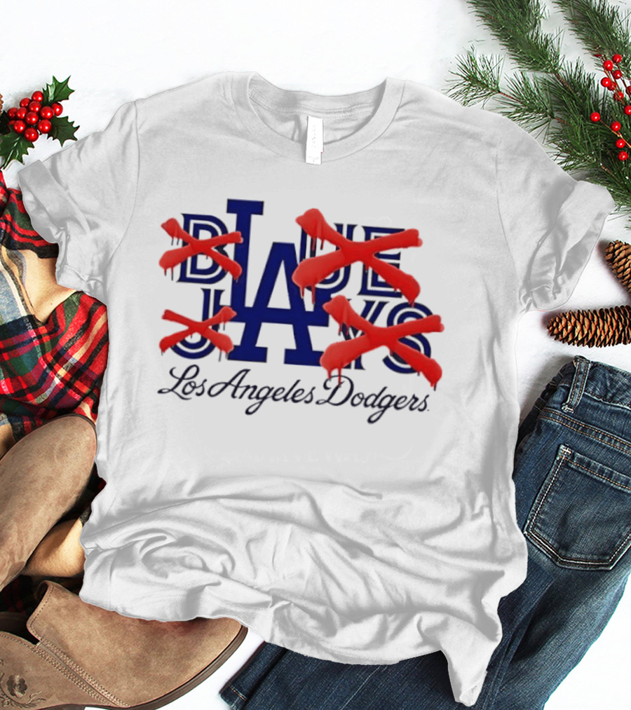 Blue Jays Los Angeles Dodgers Dripping Red X Marks T-Shirt