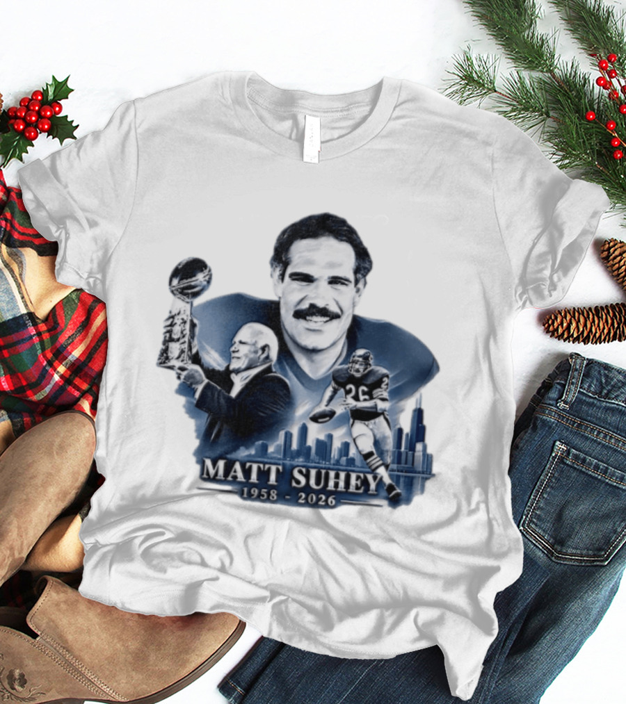 RIP Matt Suhey 1958 2026 Rest In Power With Trophy And Football Player T-Shirt