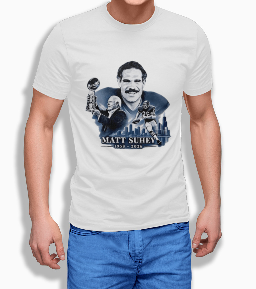 RIP Matt Suhey 1958 2026 Rest In Power With Trophy And Football Player T-Shirt