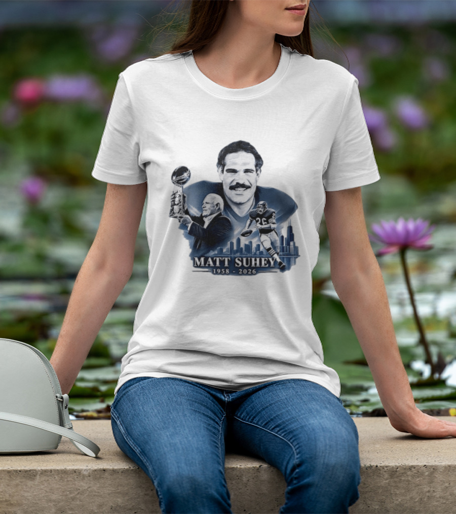RIP Matt Suhey 1958 2026 Rest In Power With Trophy And Football Player T-Shirt