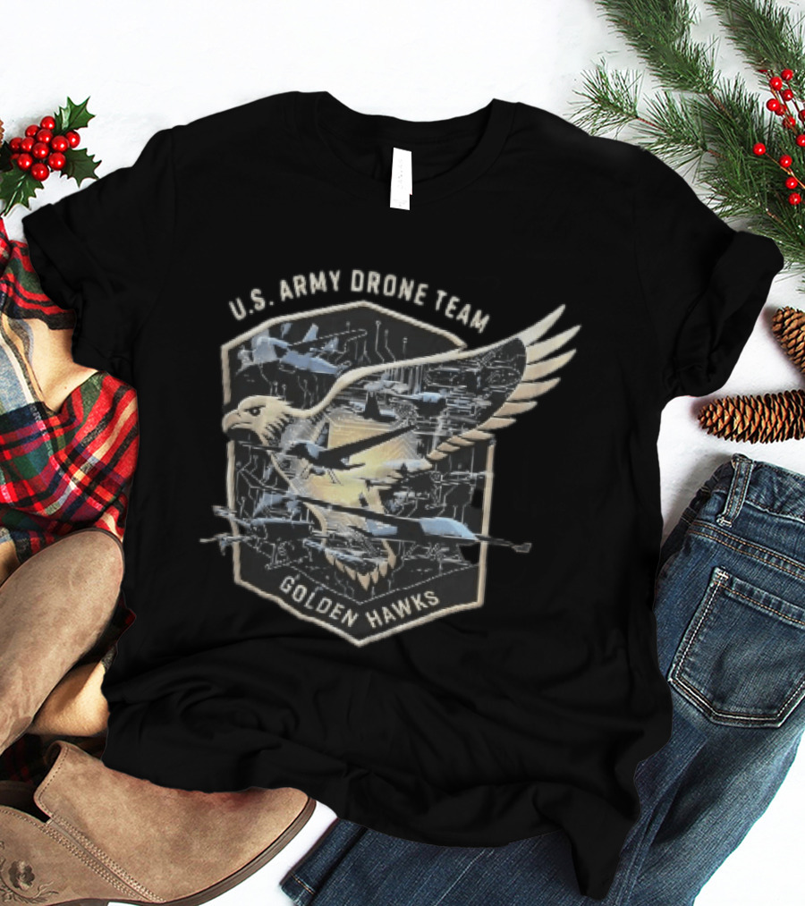 U.S. Army Drone Team Golden Hawks UAV Aircraft Eagle Circuit Board T-Shirt