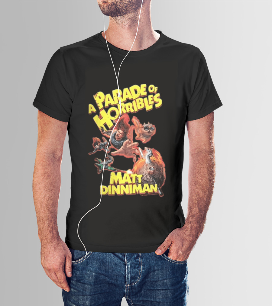 A Parade Of Horribles Matt Dinniman Action Fantasy Characters Flying Flaming Ball Adventure T-Shirt