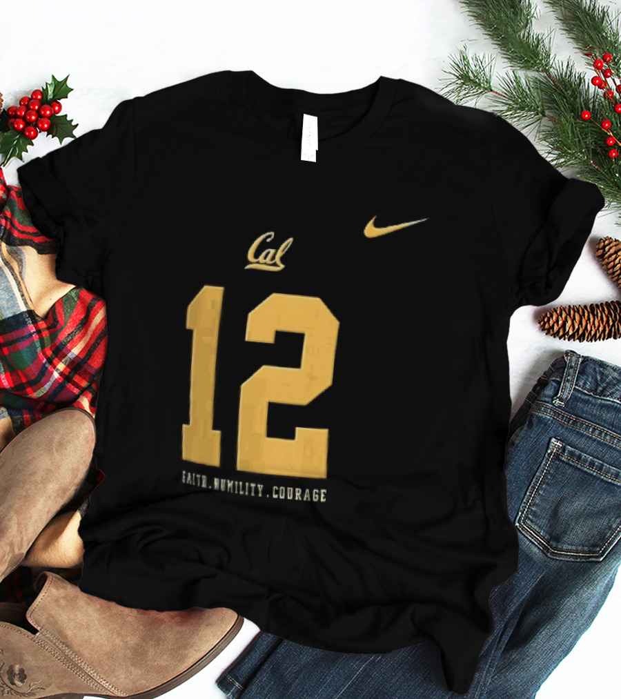 California Golden Bears Number 12 Nike Faith Humility Courage T-Shirt