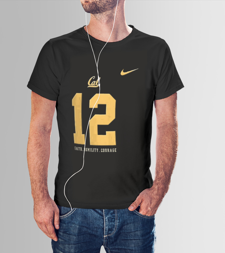 California Golden Bears Number 12 Nike Faith Humility Courage T-Shirt