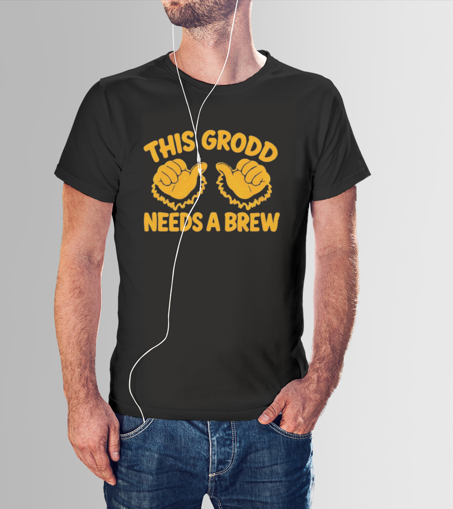 This Grodd Needs A Brew Funny Gorilla Grodd Thumbs Up T-Shirt