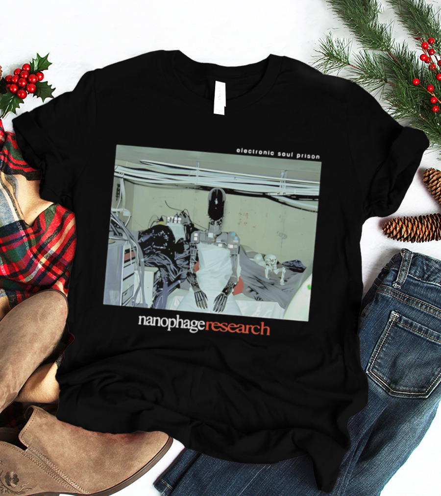 Electronic Soul Prison Nanophage Research Robot Skeleton Laboratory T-Shirt