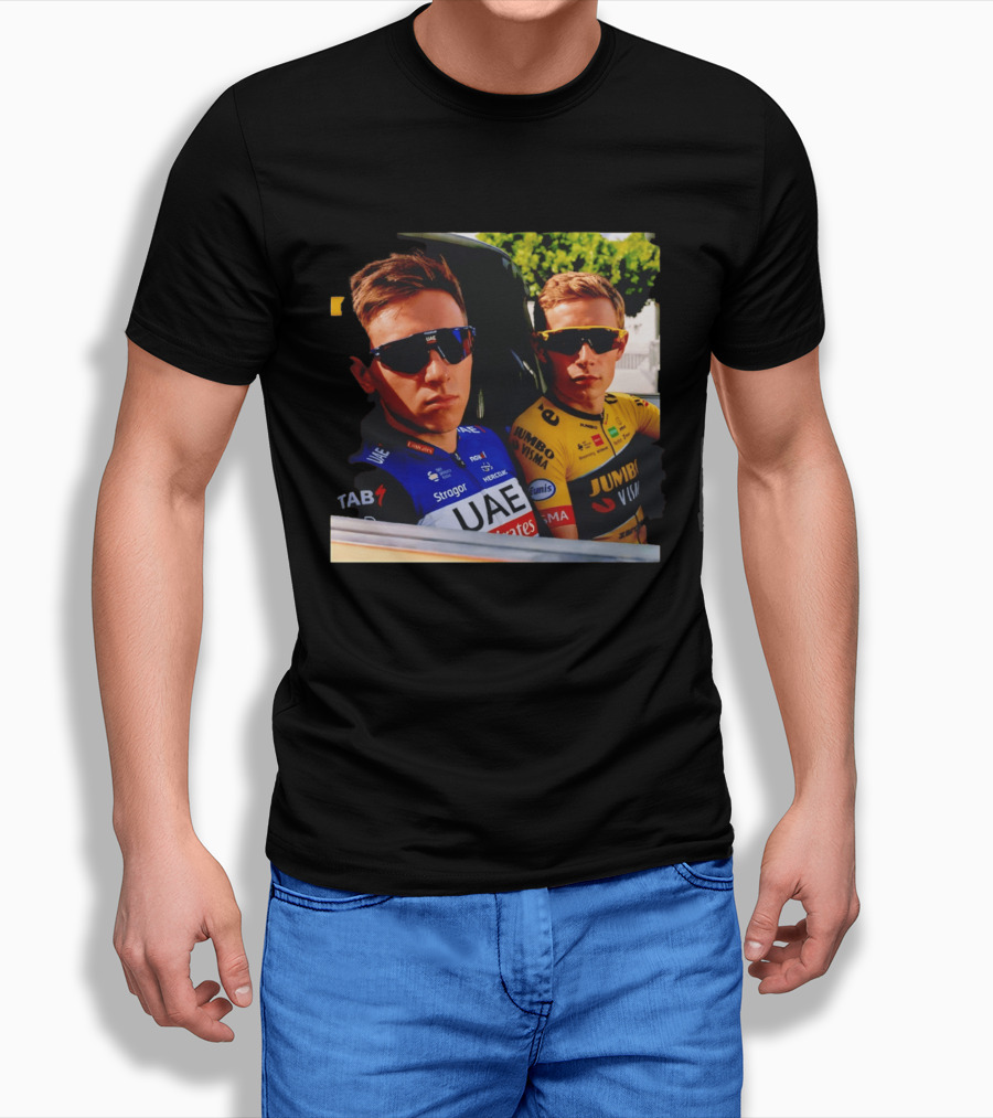UAE Team Emirates And Jumbo Visma Cycling Rivals Tadej Pogačar Jonas Vingegaard T-Shirt