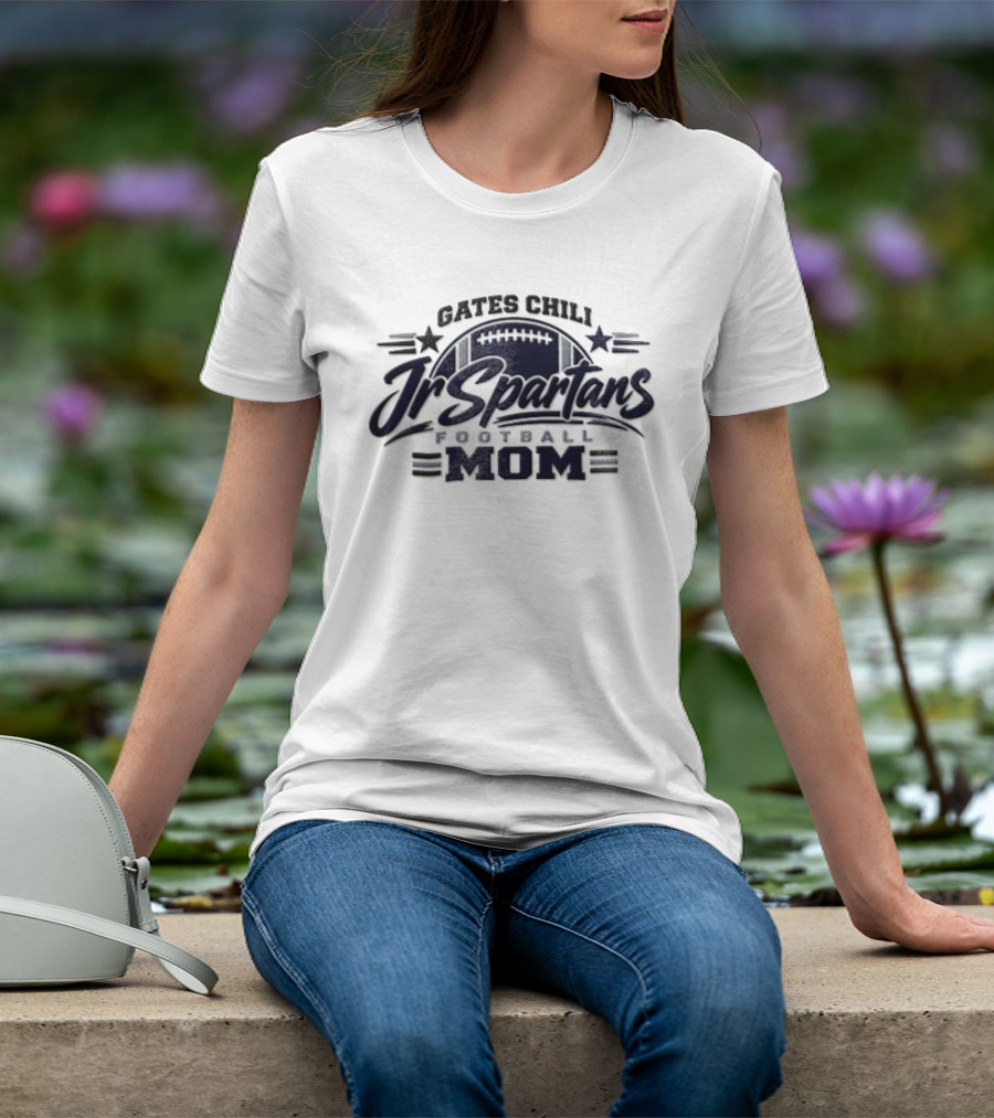 Gates Chili Jr Spartans Football Mom Starry Touchdown T-Shirt