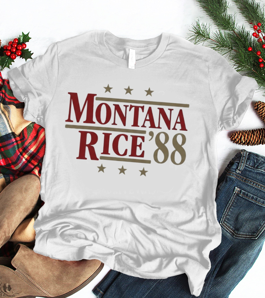 Montana Rice '88 Vintage Style With Stars T-Shirt