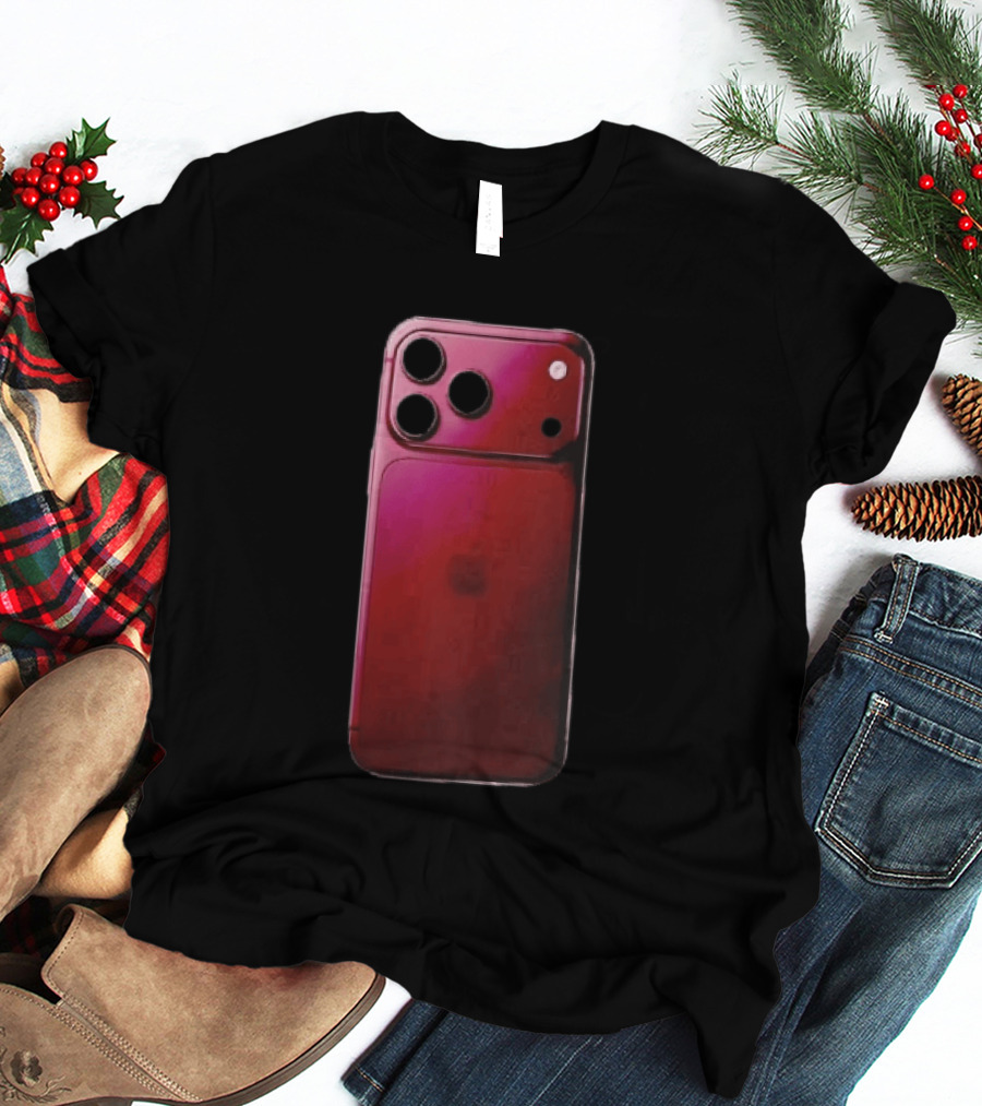 Apple Deep Burgundy Concept Smartphone Rear Camera Island Glass Back T-Shirt