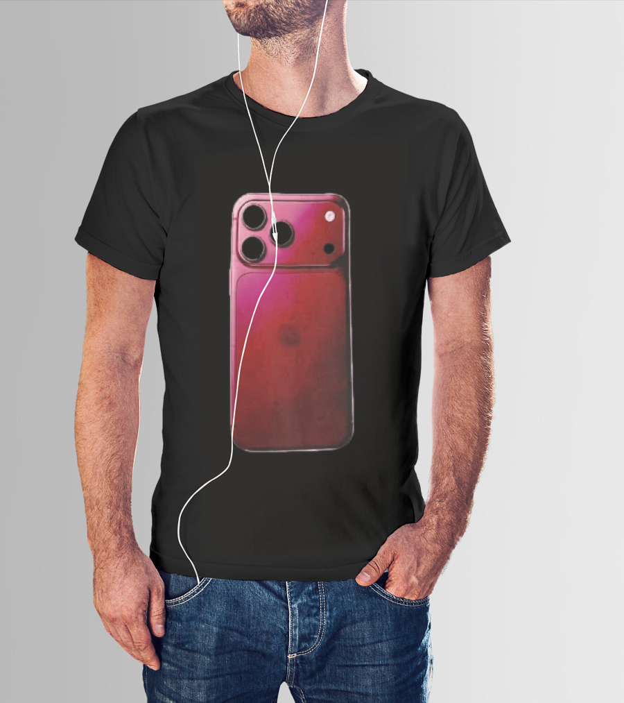 Apple Deep Burgundy Concept Smartphone Rear Camera Island Glass Back T-Shirt