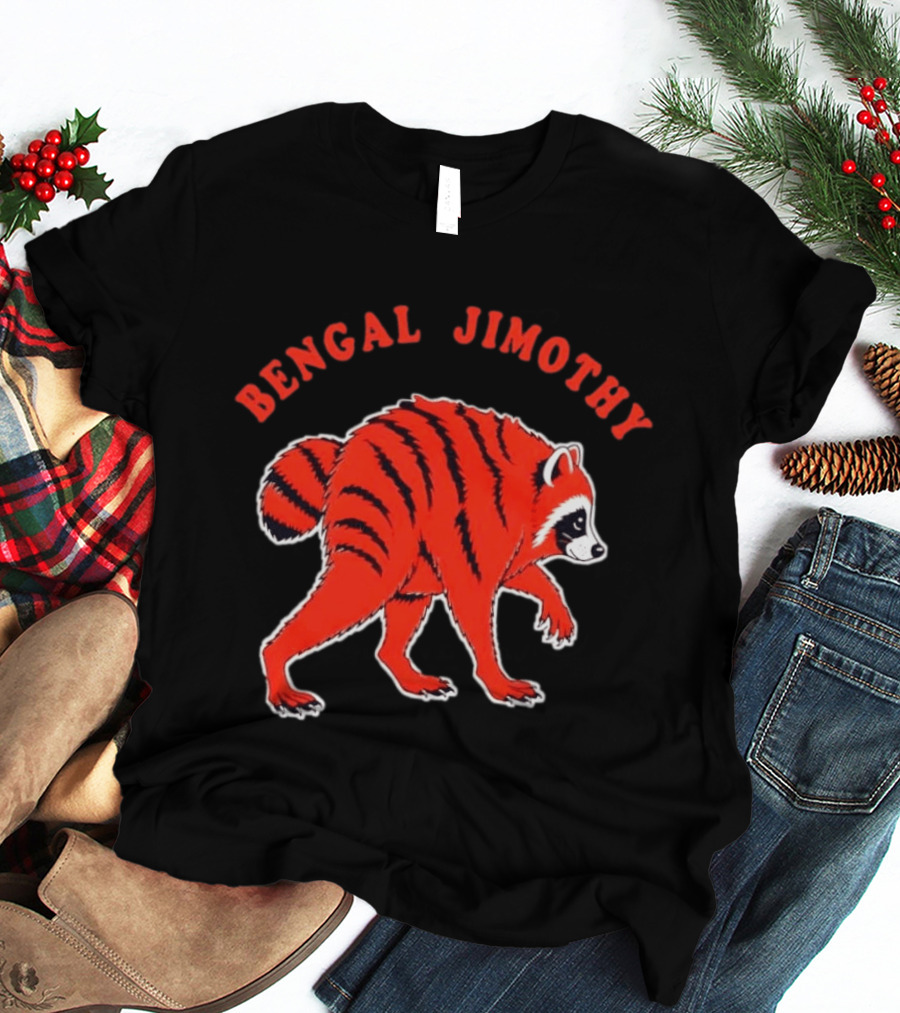 Bengal Jimothy Raccoon Cincinnati Bengals Fan T-Shirt