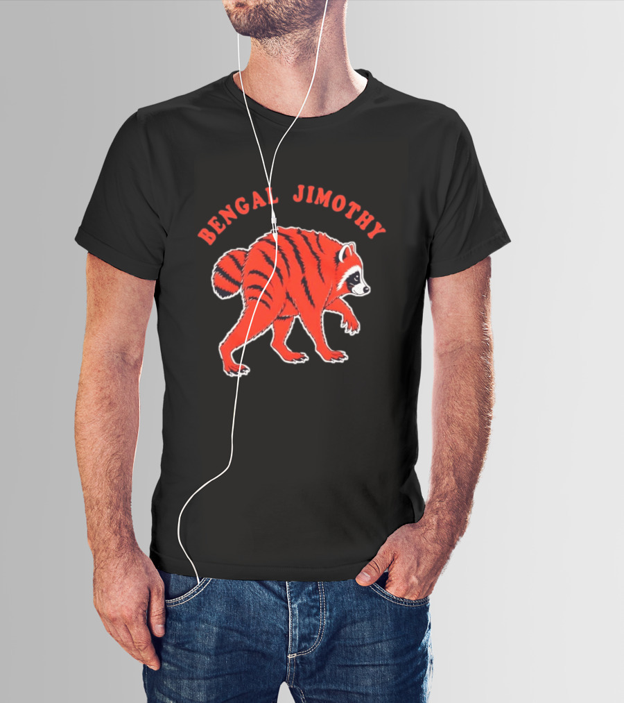 Bengal Jimothy Raccoon Cincinnati Bengals Fan T-Shirt