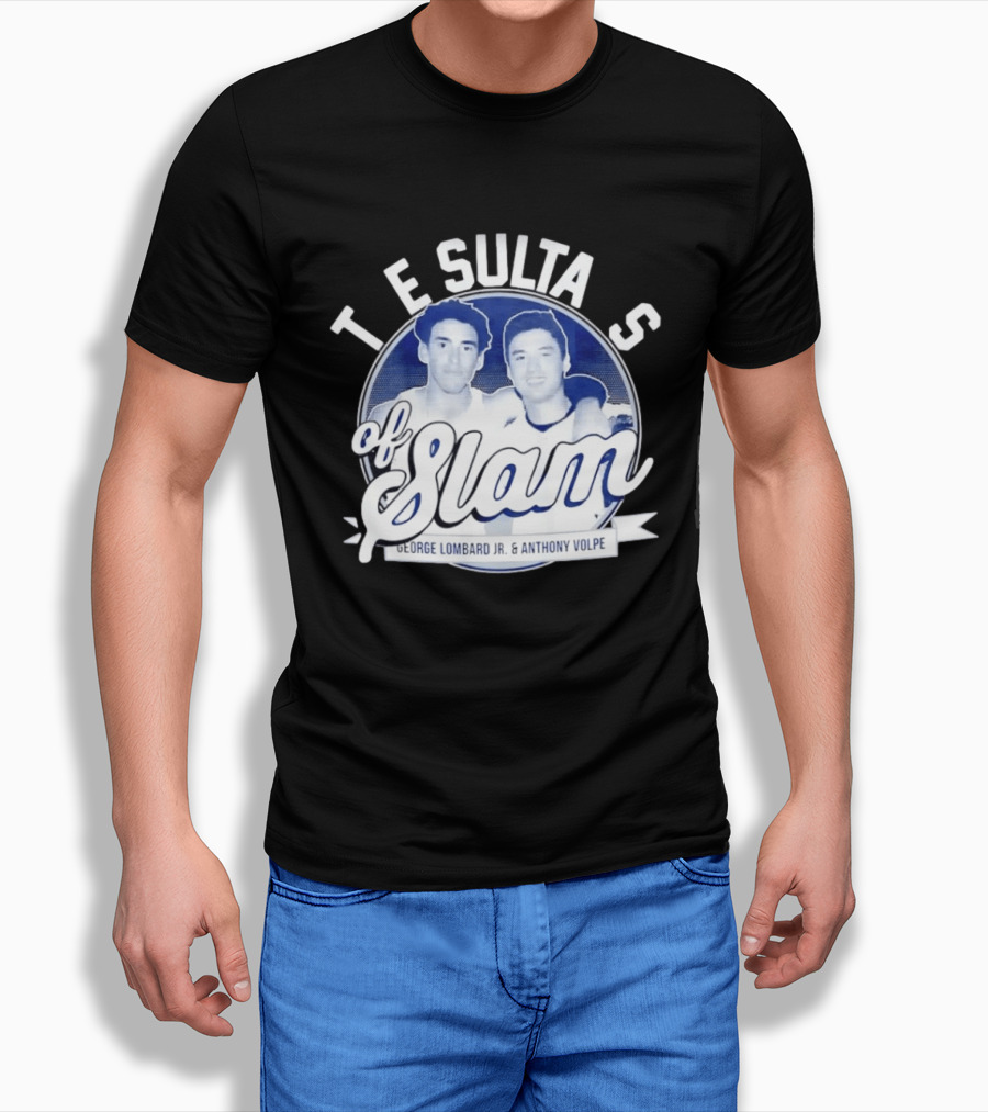 New York Yankees The Sultans Of Slam George Lombard Jr. Anthony Volpe T-Shirt