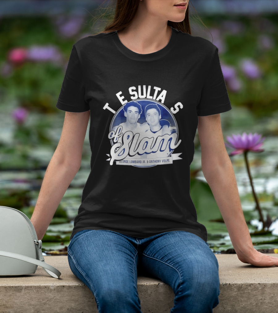 New York Yankees The Sultans Of Slam George Lombard Jr. Anthony Volpe T-Shirt