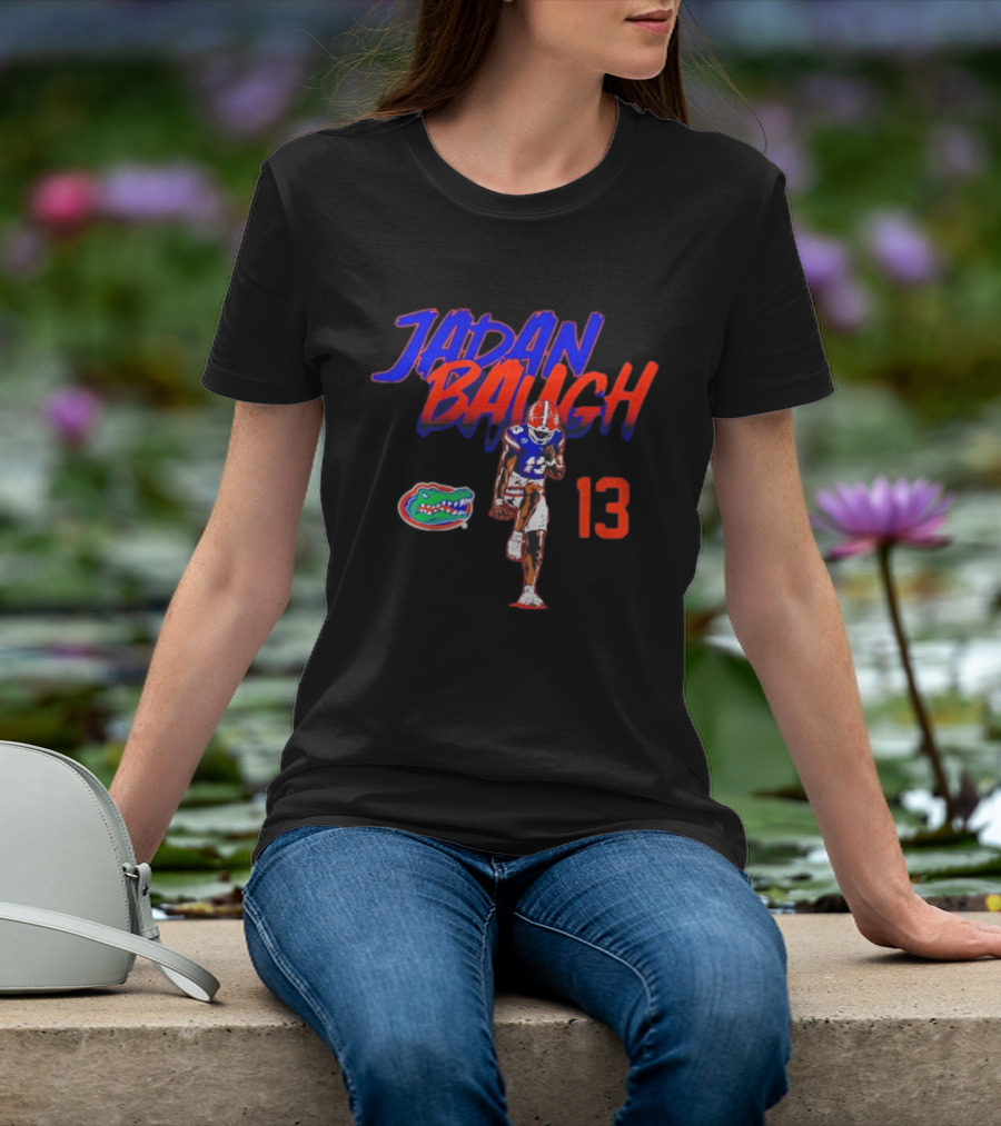 Florida Gators Jadan Baugh 13 Player Pose With Team T-Shirt