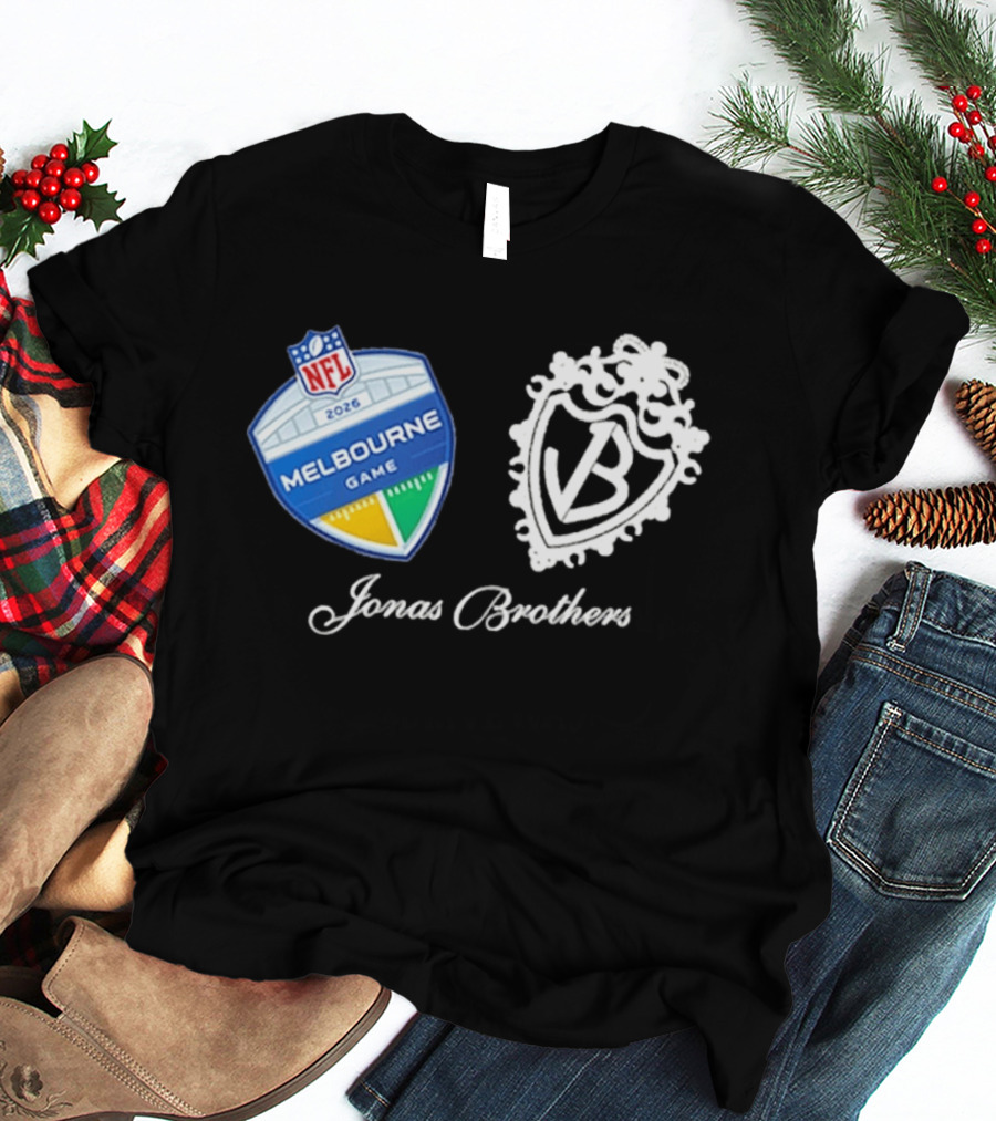 NFL 2026 Melbourne Game Jonas Brothers VB Crest T-Shirt