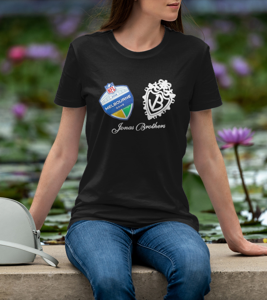 NFL 2026 Melbourne Game Jonas Brothers VB Crest T-Shirt