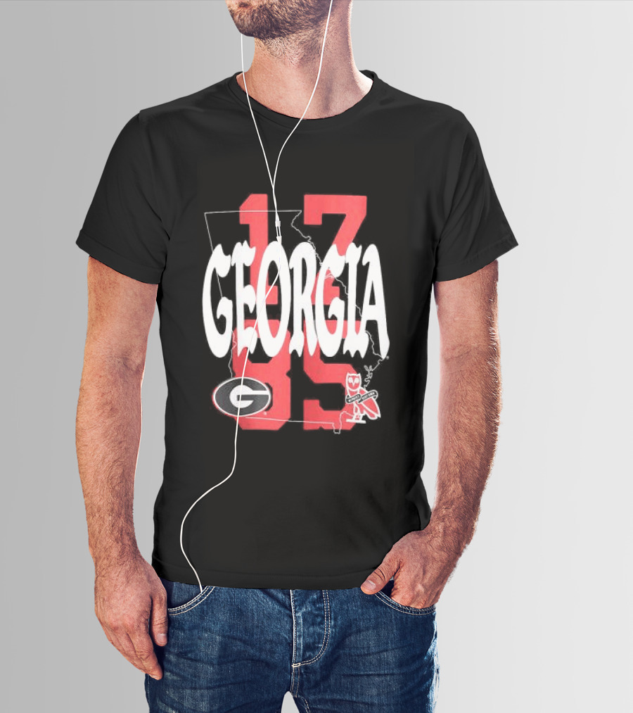 Georgia Bulldogs 13 Campus Store Ovo Black T-Shirt