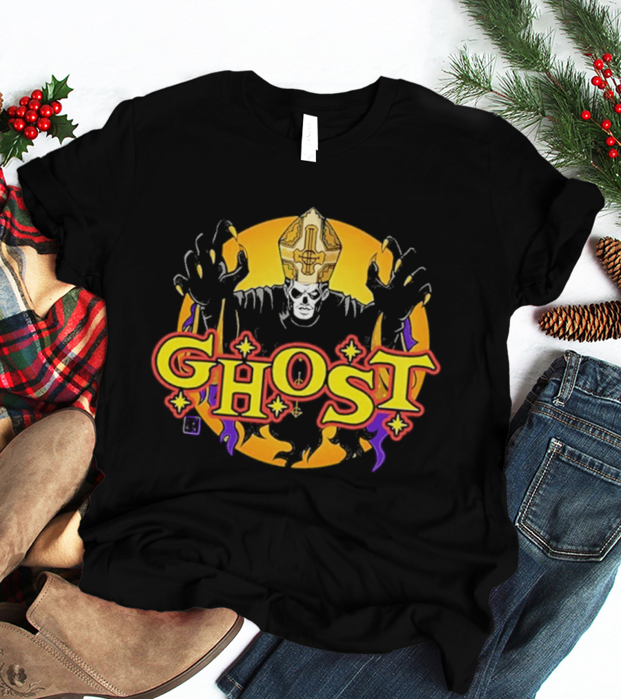 Ghost Band Spirit Halloween Collaboration Skull And Cross T-Shirt