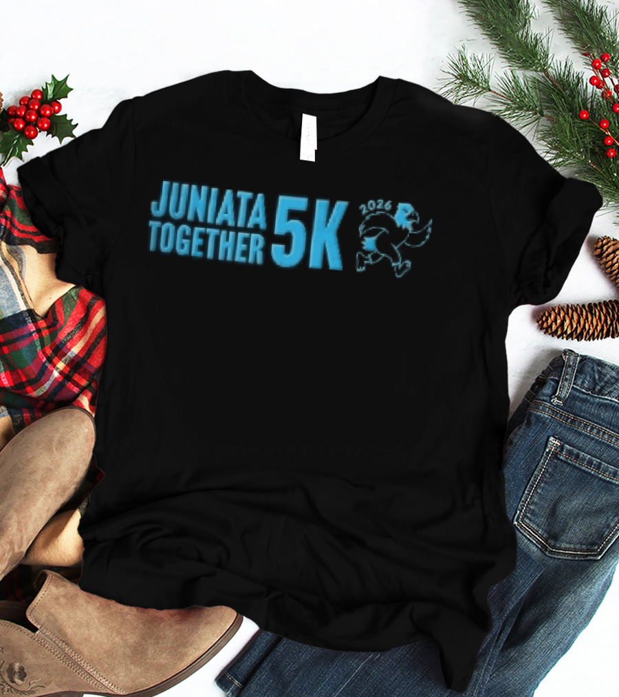 Juniata Together 5k 2026 Cartoon Running Eagle T-Shirt