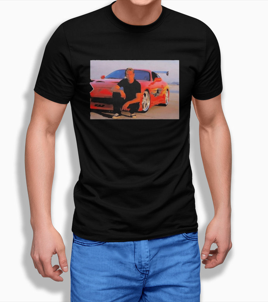 Dad Birthday Paul Walker Nissan Skyline R34 Father's Day Racing Fan T-Shirt