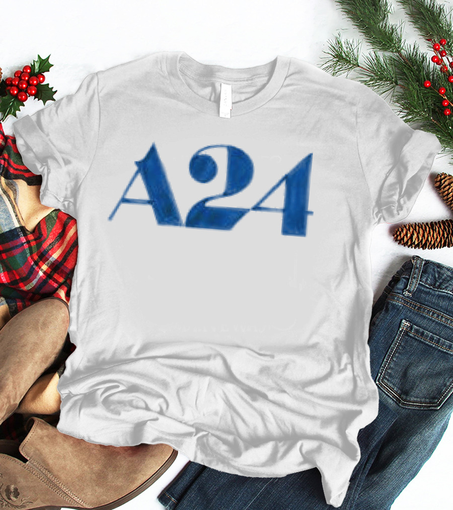 A24 Blue Watercolor Texture T-Shirt