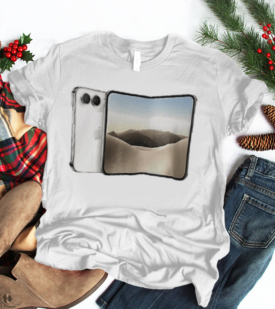 Apple Foldable Smartphone Concept Desert Landscape Screen T-Shirt
