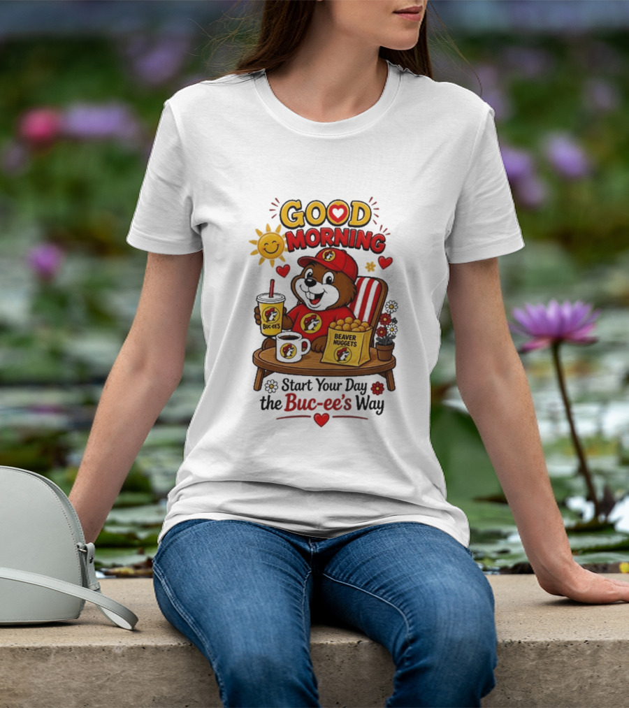 Good Morning Beaver Nuggets Buc Ee's Start Your Day The Buc Ee's Way T-Shirt