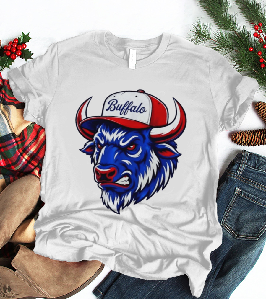 Buffalo Bison Bull Hat Sports T-Shirt