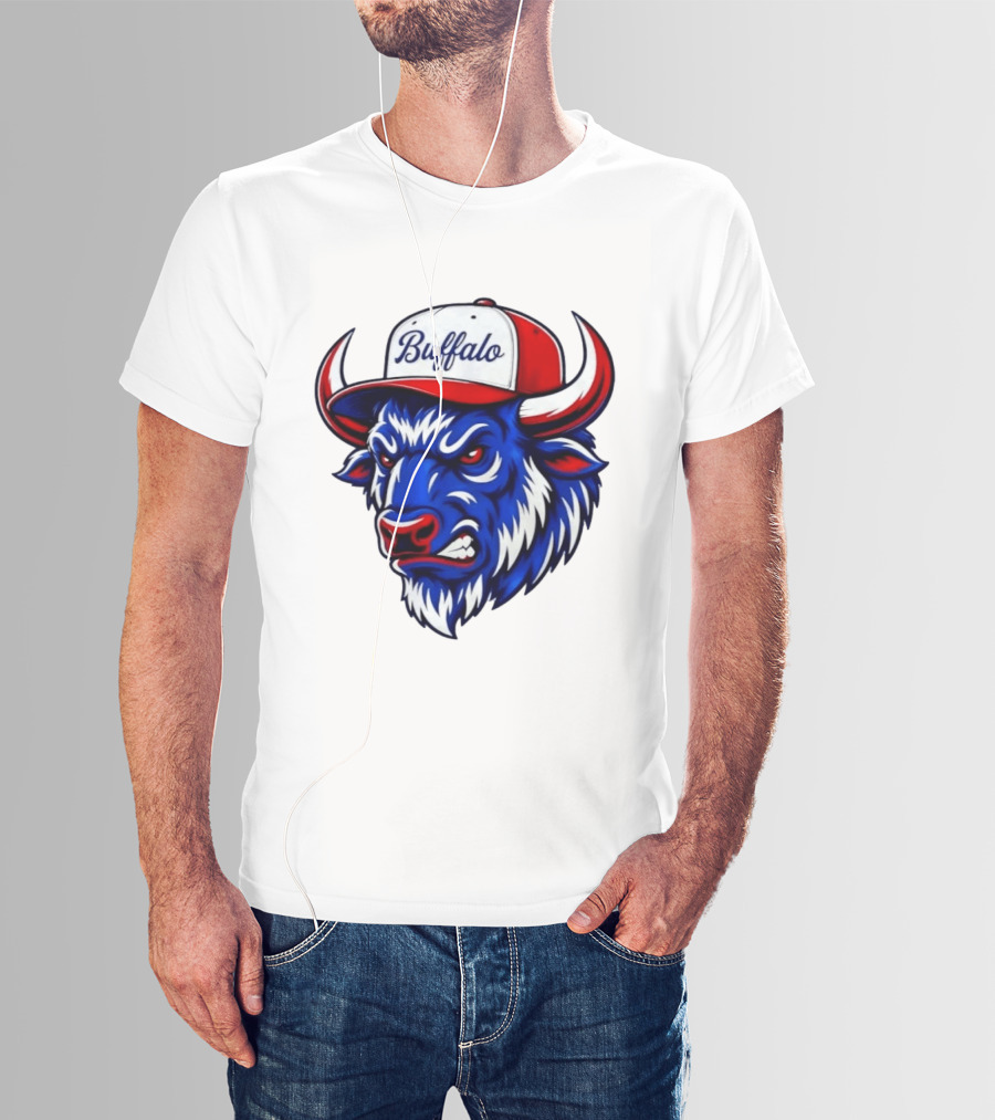 Buffalo Bison Bull Hat Sports T-Shirt