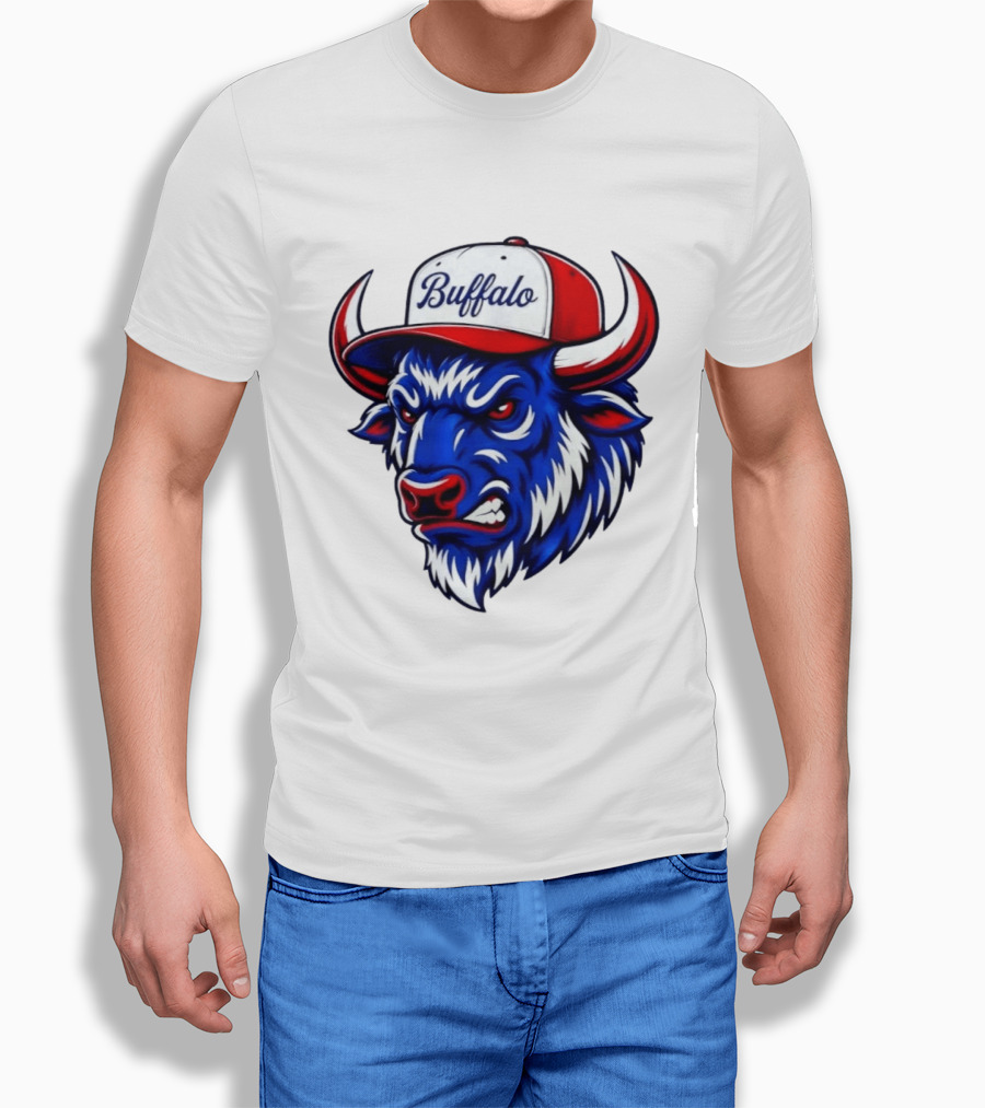 Buffalo Bison Bull Hat Sports T-Shirt