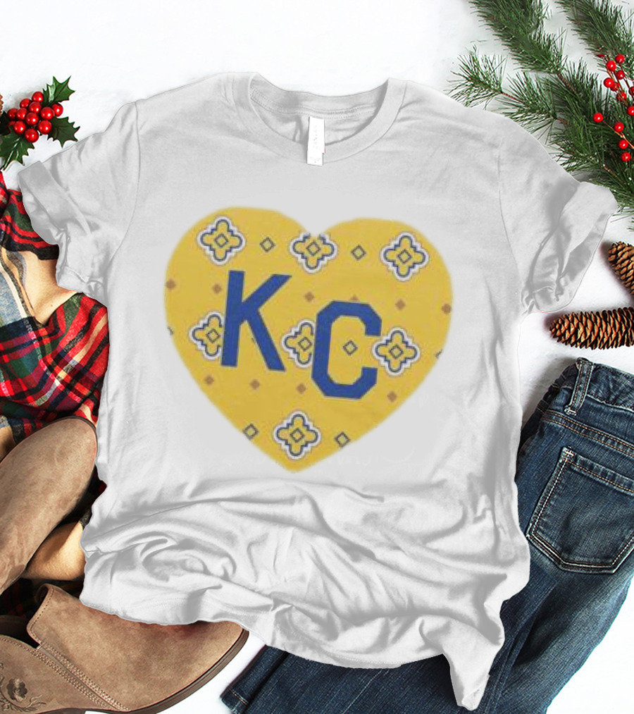 Charlie Hustle KC Heart Plaza Fair Mosaic White T-Shirt