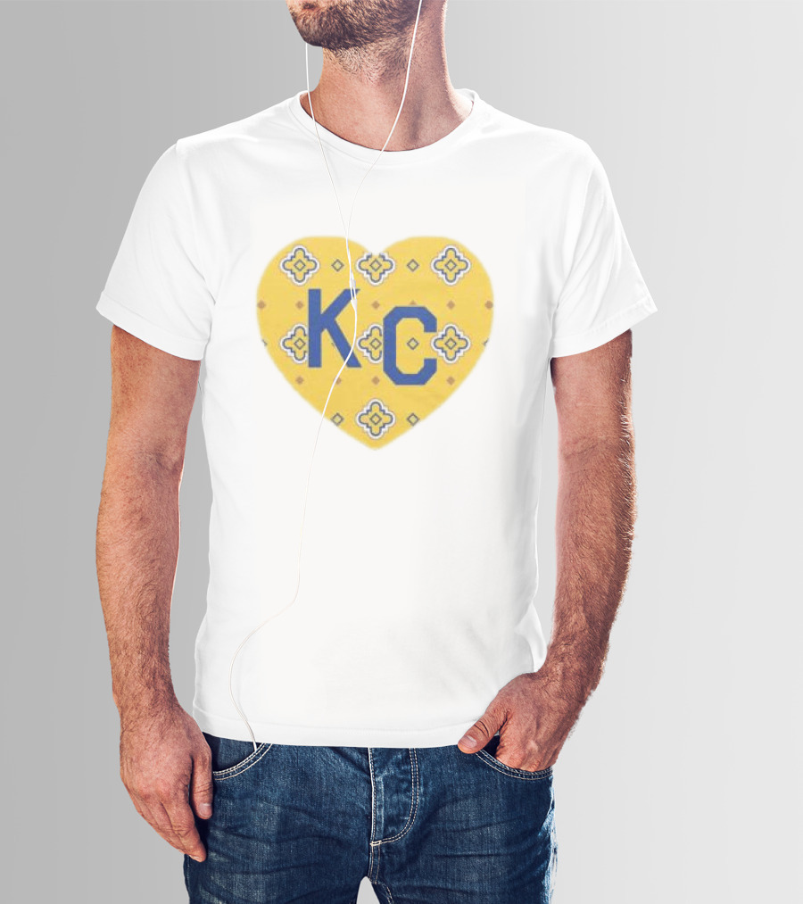Charlie Hustle KC Heart Plaza Fair Mosaic White T-Shirt