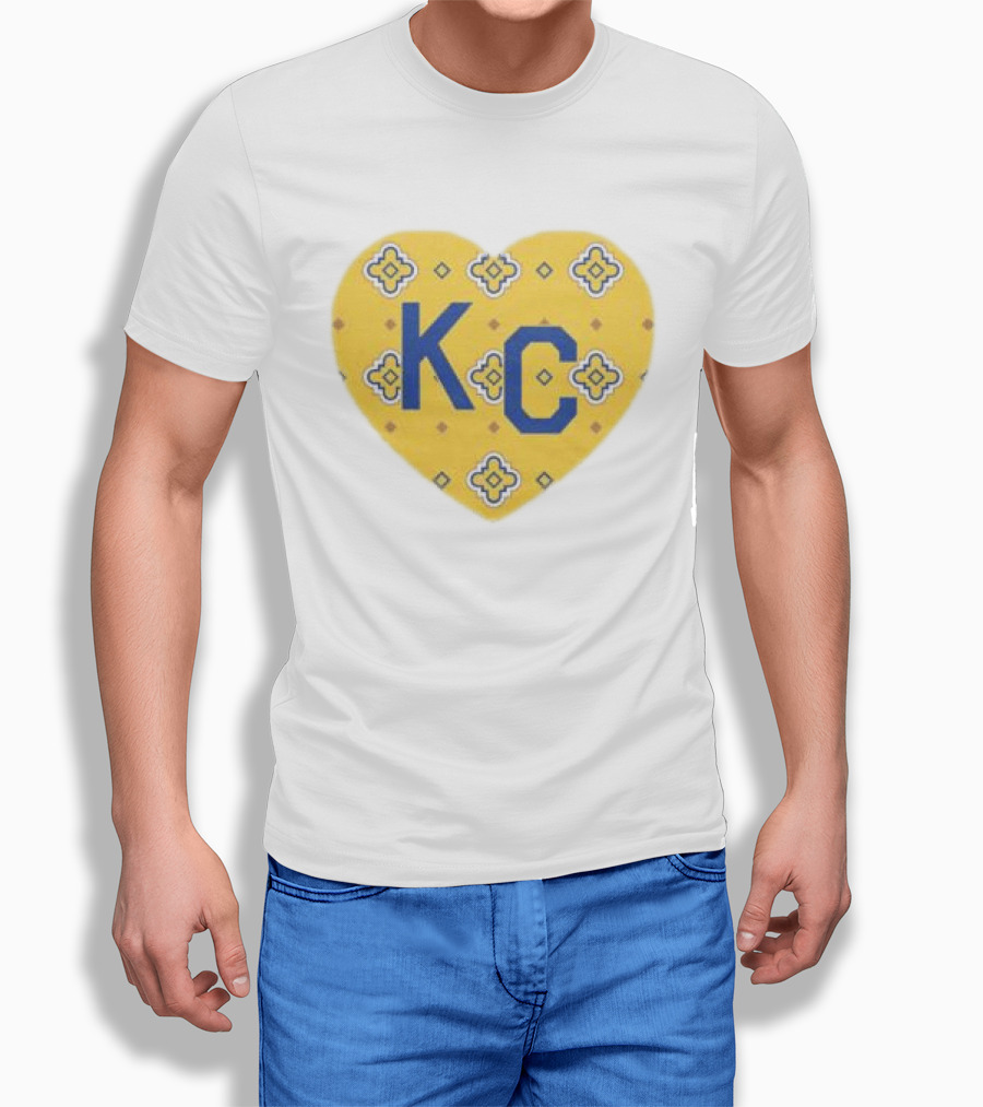 Charlie Hustle KC Heart Plaza Fair Mosaic White T-Shirt
