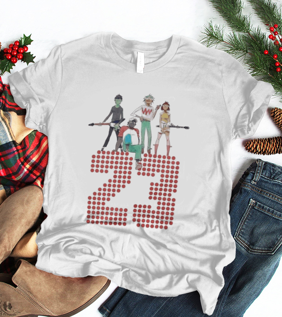 Hot Topic Gorillaz Band 23 Group Red Dots T-Shirt