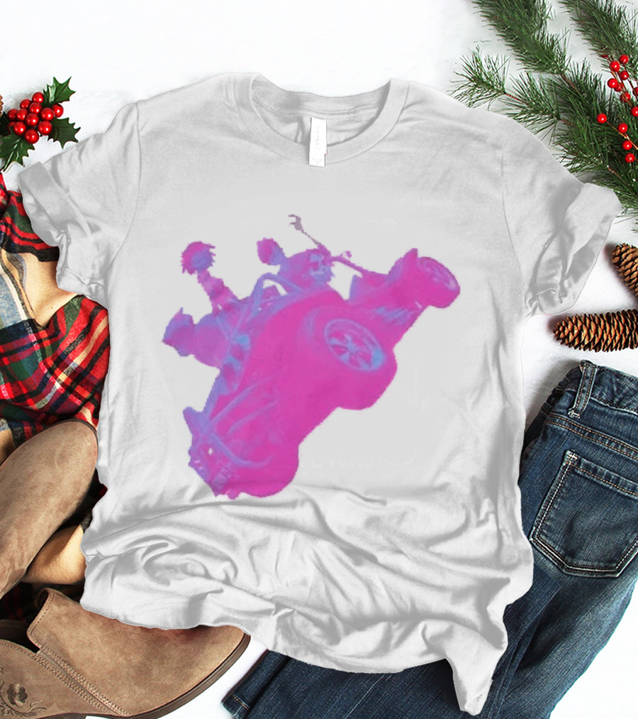 Hot Topic Gorillaz Neon Buggy Pink Blue Vehicle T-Shirt