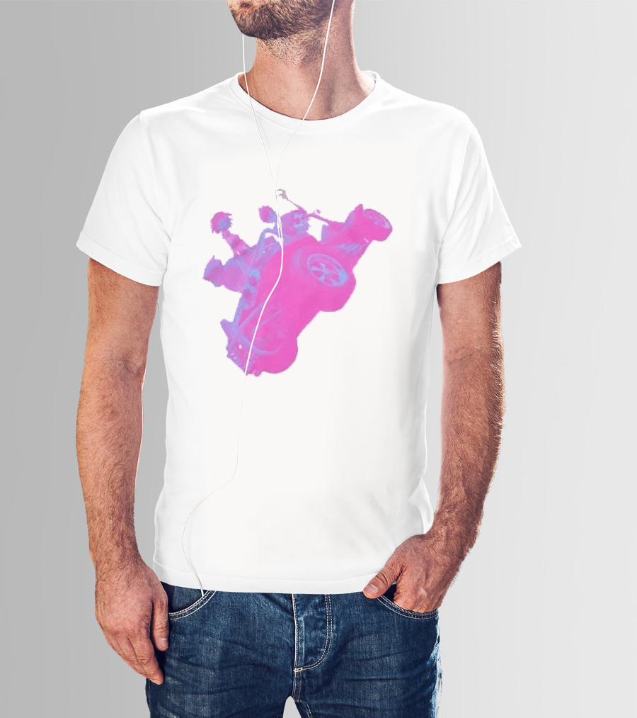 Hot Topic Gorillaz Neon Buggy Pink Blue Vehicle T-Shirt