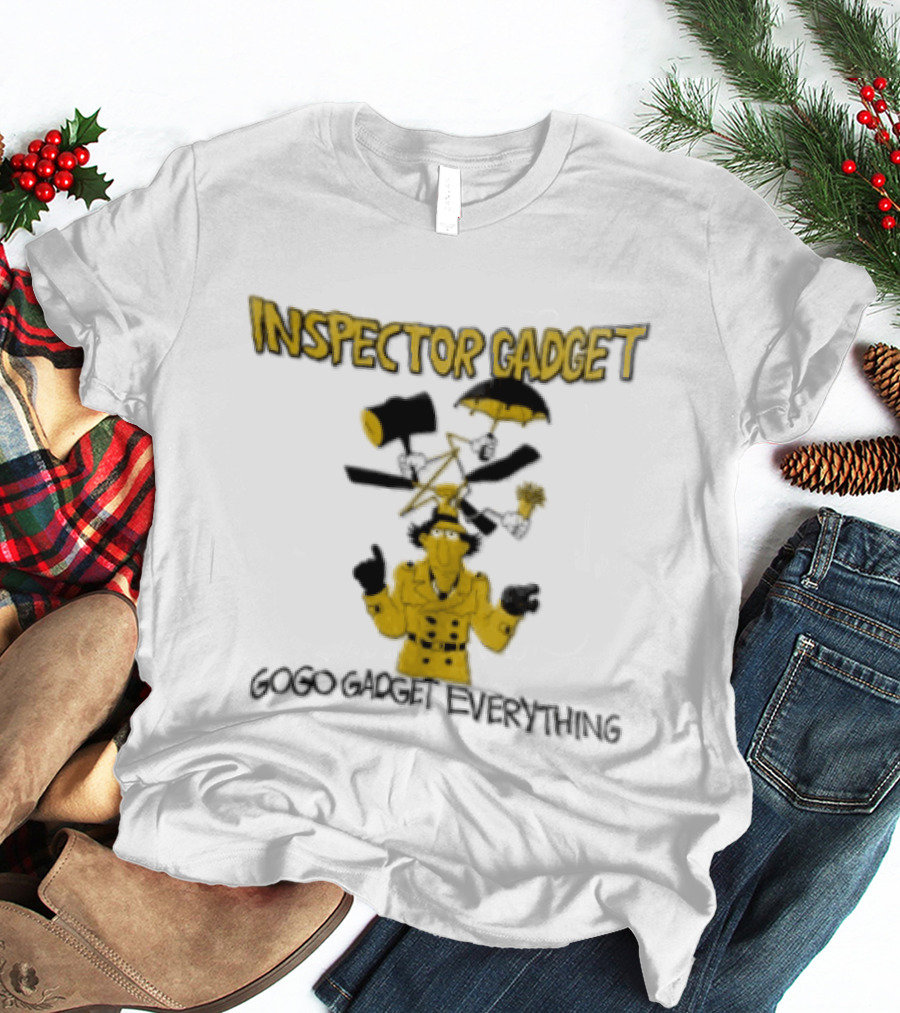 Inspector Gadget GoGo Gadget Everything Phrases And Iconic Imagery From The Classic Animated Series T-Shirt