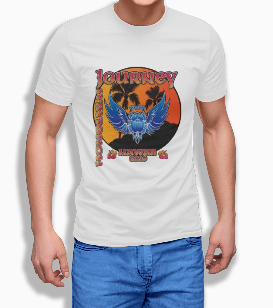 Journey Hawaii 2020 Event Vintage Style Palm Tree And Scarab T-Shirt