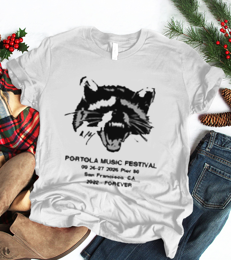 Portola Music Festival Forever Feral 2026 Lineup Cat T-Shirt