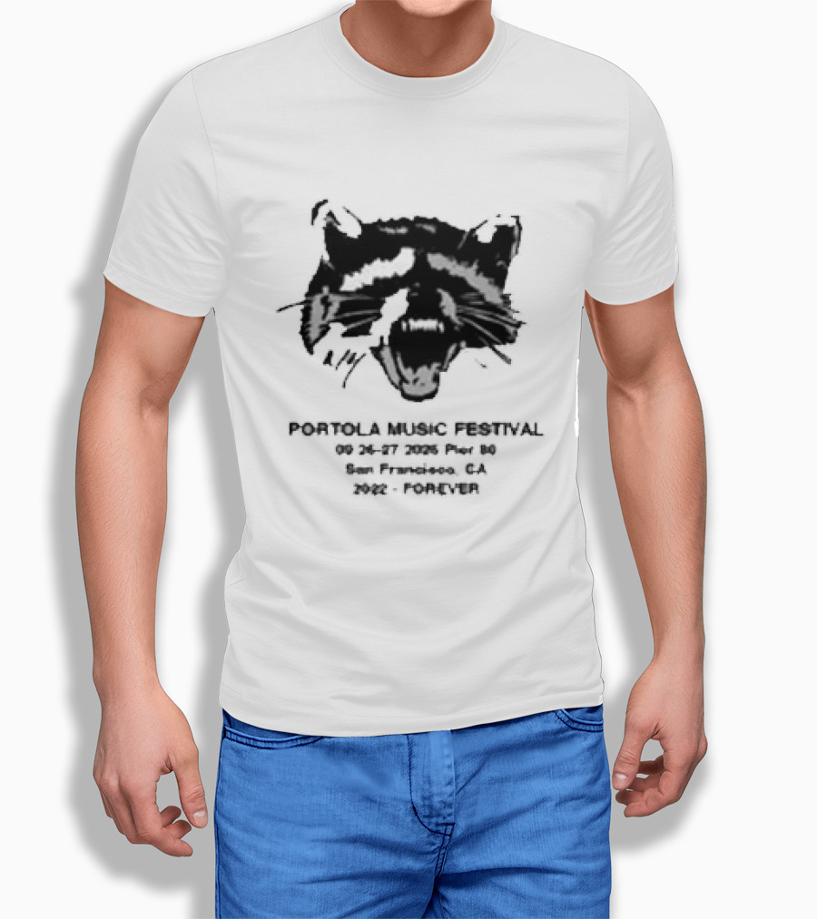 Portola Music Festival Forever Feral 2026 Lineup Cat T-Shirt
