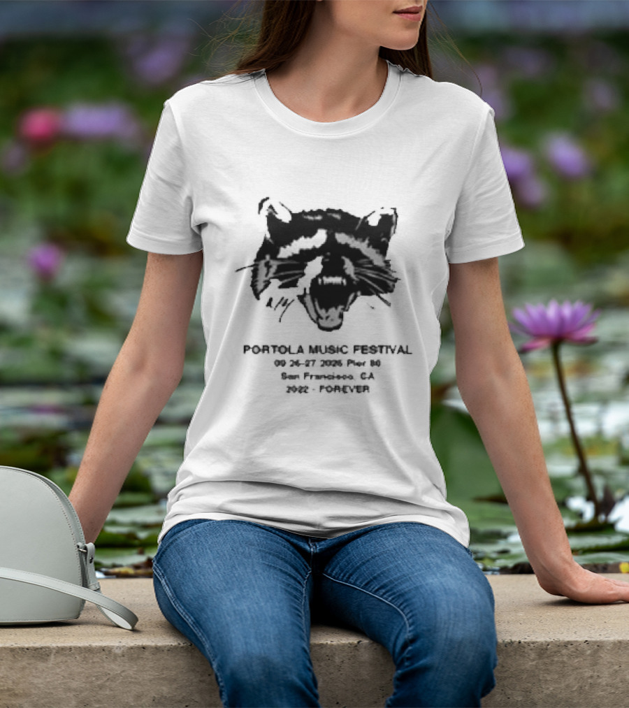 Portola Music Festival Forever Feral 2026 Lineup Cat T-Shirt